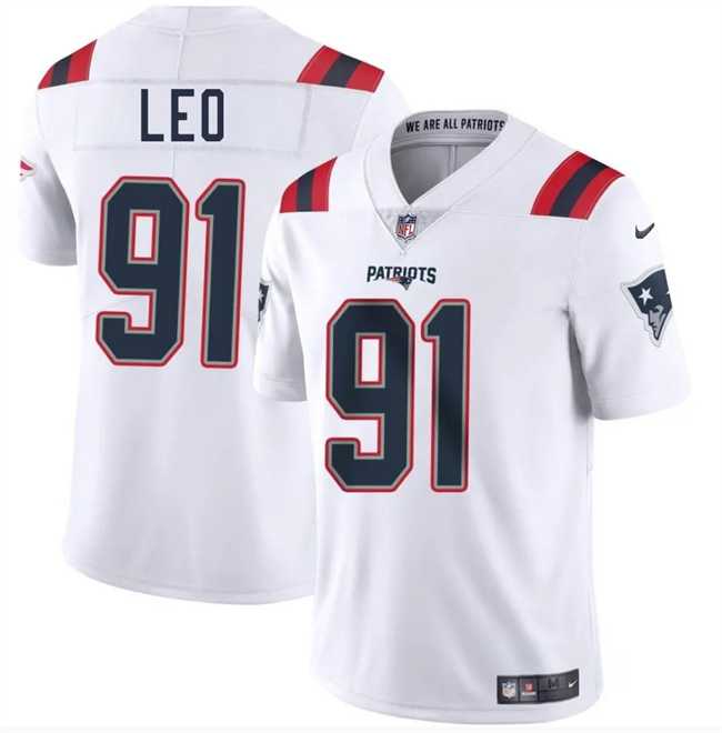 Men & Women & Youth New England Patriots #91 Titus Leo White 2025 Vapor Limited Stitched Jersey->new england patriots->NFL Jersey